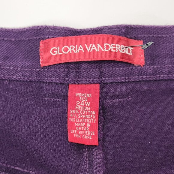 NEW Gloria Vanderbilt Classic Fit Jeans Womens 24W Purple Plus Stretch RR17X - Picture 4 of 6